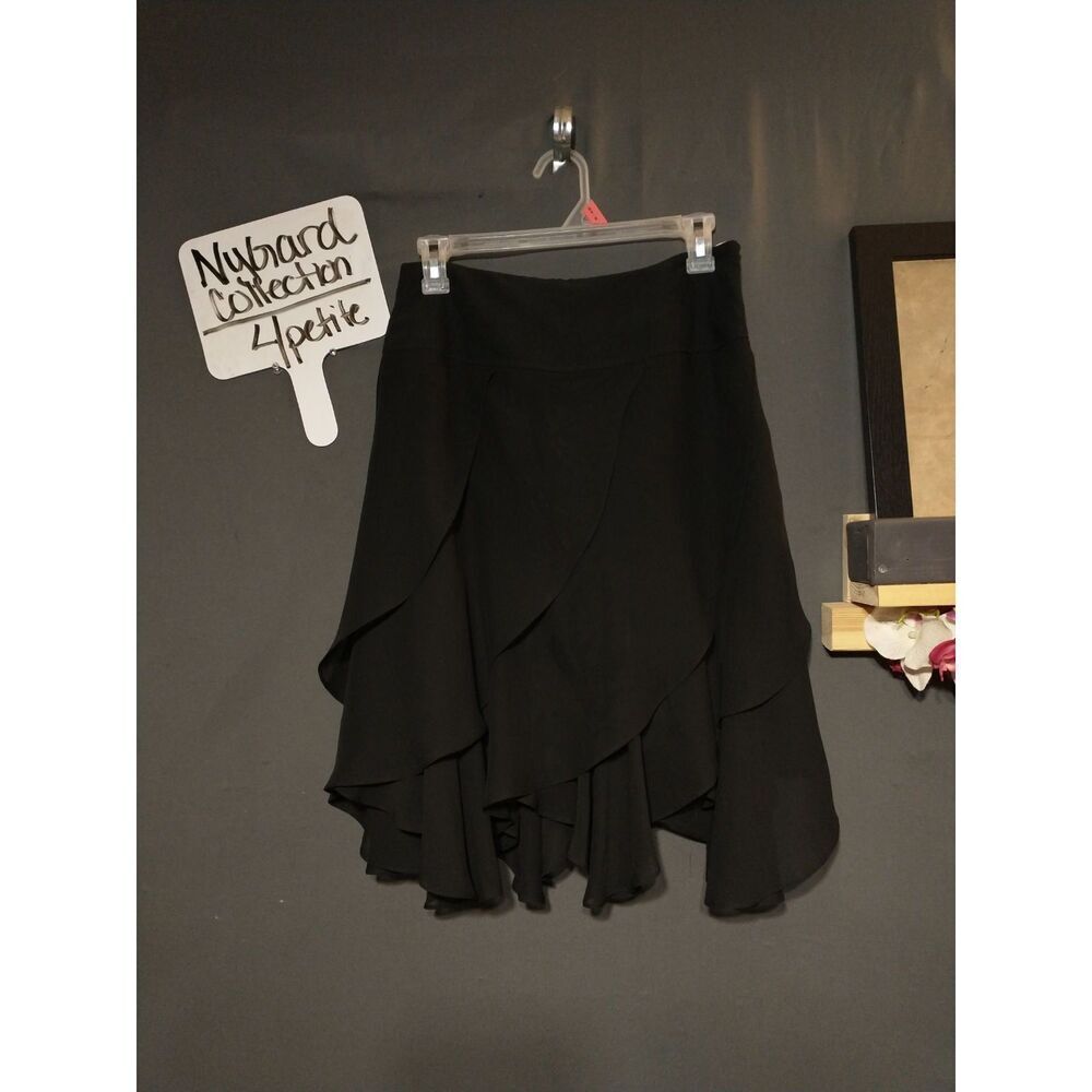 Nygard flowy black layered skirt 4 petit